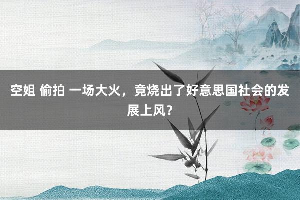 空姐 偷拍 一场大火，竟烧出了好意思国社会的发展上风？