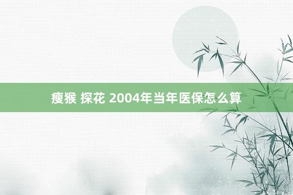 瘦猴 探花 2004年当年医保怎么算